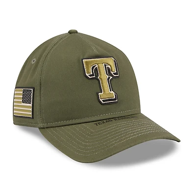 Men's New Era Olive Texas Rangers 2026 Armed Forces Day 9TWENTY Adjustable Hat
