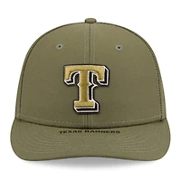 Casquette ajustée New Era 59FIFTY pour homme, couleur olive, Texas Rangers, édition spéciale 2026 Journée des forces armées.