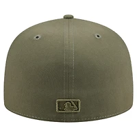 Men's New Era Olive Texas Rangers Color Pack A-Frame 59FIFTY Fitted Hat