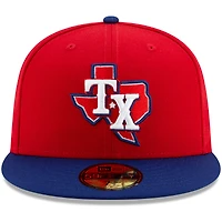 New Era Homme Rouge / Royal Texas Rangers Alternate 3 Authentic Collection On-Field - Casquette ajustée 59FIFTY