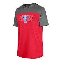 T-shirt à capuche brossé actif New Era pour hommes des Texas Rangers rouge