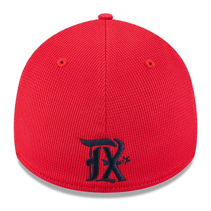 Casquette d'entraînement au bâton City Connect 39THIRTY Flex rouge des Texas Rangers de New Era pour homme