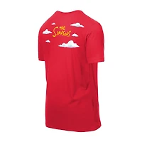 Men's New Era  Red Texas Rangers MLB x Simpsons 2026 Collab Clouds T-Shirt
