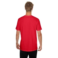 Men's New Era Red Texas Rangers  Oversized Throwback Distressed T-Shirt