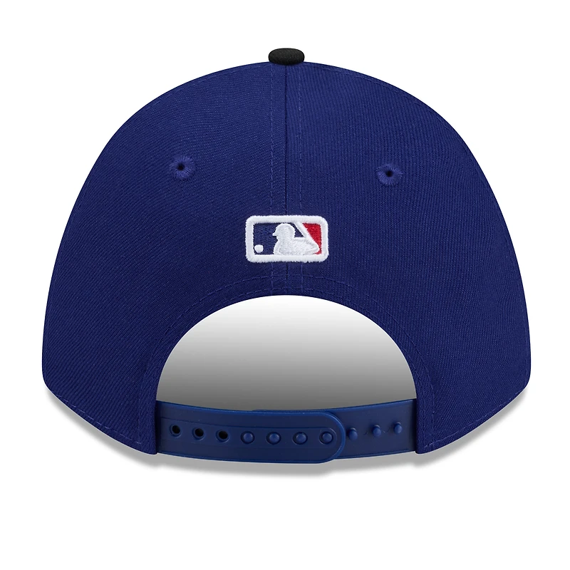 Casquette ajustable New Era 9FORTY M-Crown pour homme, bleu royal/noir, Texas Rangers, Temple de la renommée du baseball 2026