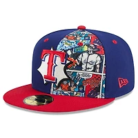 Men's New Era Royal/Red Texas Rangers 2025 MLB Diamond Hero Edition 59FIFTY Fitted Hat