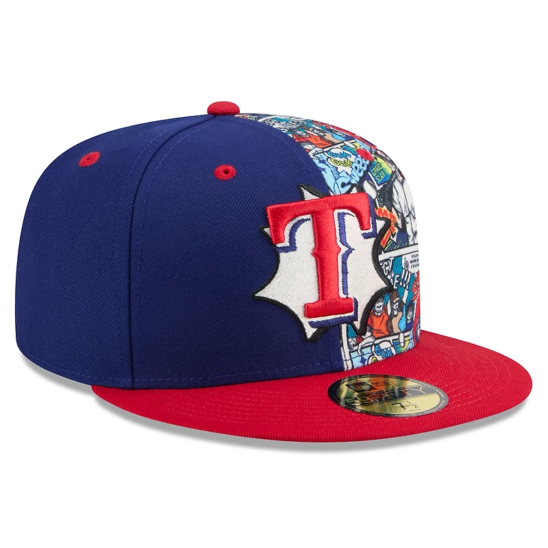 Men's New Era Royal/Red Texas Rangers 2025 MLB Diamond Hero Edition 59FIFTY Fitted Hat
