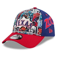 Men's New Era Royal/Red Texas Rangers 2025 MLB Diamond Hero Edition A-Frame 9FORTY Adjustable Hat