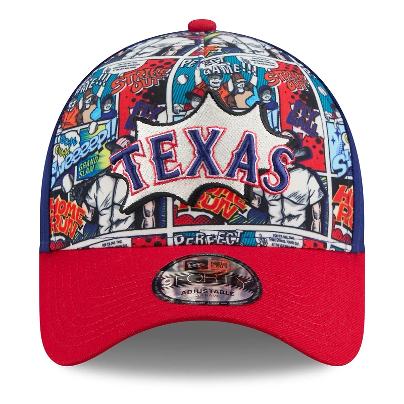 Men's New Era Royal/Red Texas Rangers 2025 MLB Diamond Hero Edition A-Frame 9FORTY Adjustable Hat