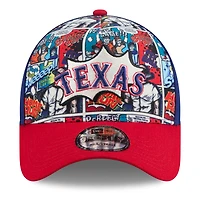 Men's New Era Royal/Red Texas Rangers 2025 MLB Diamond Hero Edition A-Frame 9FORTY Adjustable Hat