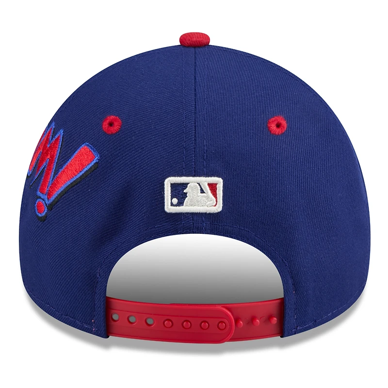 Men's New Era Royal/Red Texas Rangers 2025 MLB Diamond Hero Edition A-Frame 9FORTY Adjustable Hat