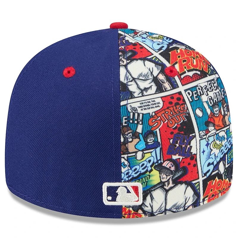 Men's New Era Royal/Red Texas Rangers 2025 MLB Diamond Hero Edition Low Profile 59FIFTY Fitted Hat