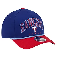 Casquette ajustable New Era Texas Rangers Arch 9FORTY A-Frame M-Crown pour homme, bleu royal/rouge