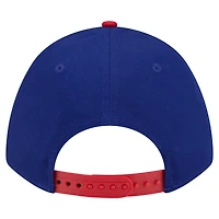 Casquette ajustable New Era Texas Rangers Arch 9FORTY A-Frame M-Crown pour homme, bleu royal/rouge