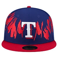 Men's New Era Royal/Red Texas Rangers Retro Pattern 59FIFTY Fitted Hat