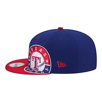 Men's New Era Royal/Red Texas Rangers Stretched Two-Tone 9FIFTY Adjustable Hat