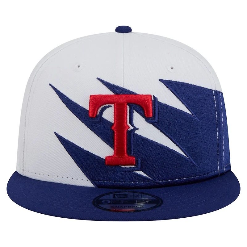 Casquette à visière rabattable Texas Rangers 9FIFTY de New Era pour homme, bleu royal/blanc