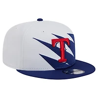 Casquette à visière rabattable Texas Rangers 9FIFTY de New Era pour homme, bleu royal/blanc