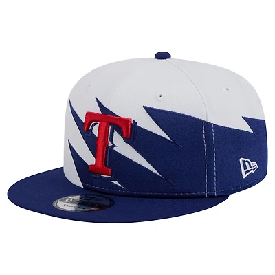 Casquette à visière rabattable Texas Rangers 9FIFTY de New Era pour homme, bleu royal/blanc