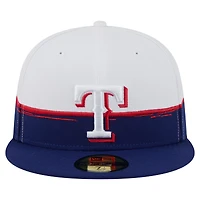 Men's New Era  Royal/White Texas Rangers Paint Stroke 59FIFTY Fitted Hat