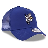 Men's New Era  Royal Texas Rangers 2025 Big League Chew A-Frame 9FORTY Adjustable Trucker Hat