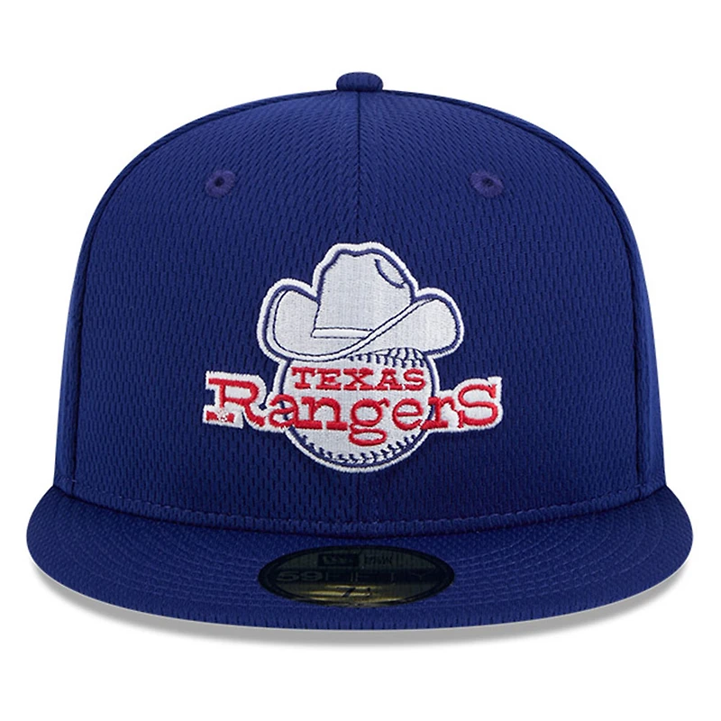 Men's New Era Royal Texas Rangers 2025 MLB Clubhouse 59FIFTY Fitted Hat