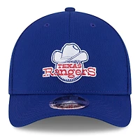 Men's New Era Royal Texas Rangers 2025 MLB Clubhouse 9FORTY M-Crown Adjustable Hat