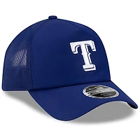 Casquette trucker ajustable New Era Royal Texas Rangers 2026 pour homme, modèle Apex 9FORTY.