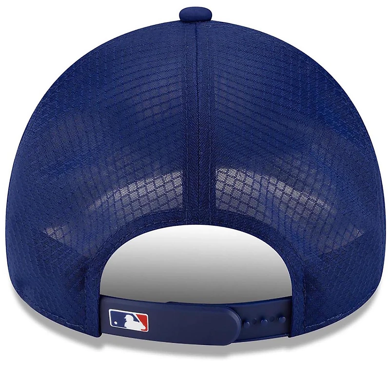 Men's New Era Royal Texas Rangers 2026 Batting Practice Apex 9FORTY Adjustable Trucker Hat