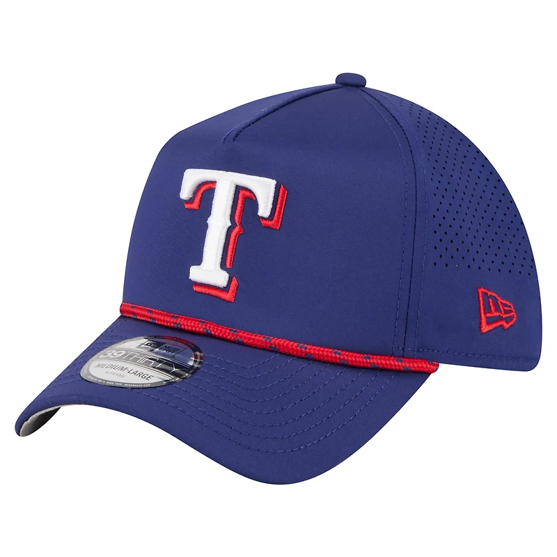 Men's New Era Royal Texas Rangers 39THIRTY A-Frame Perforated Flex Hat