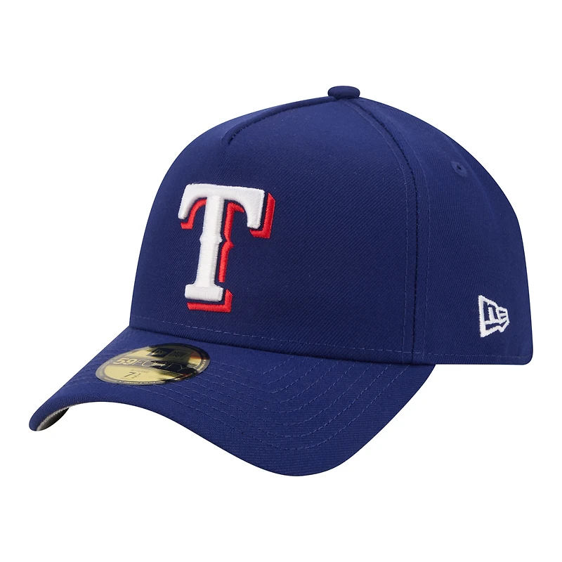 Casquette ajustée New Era Royal Texas Rangers A-Frame 59FORTY pour homme