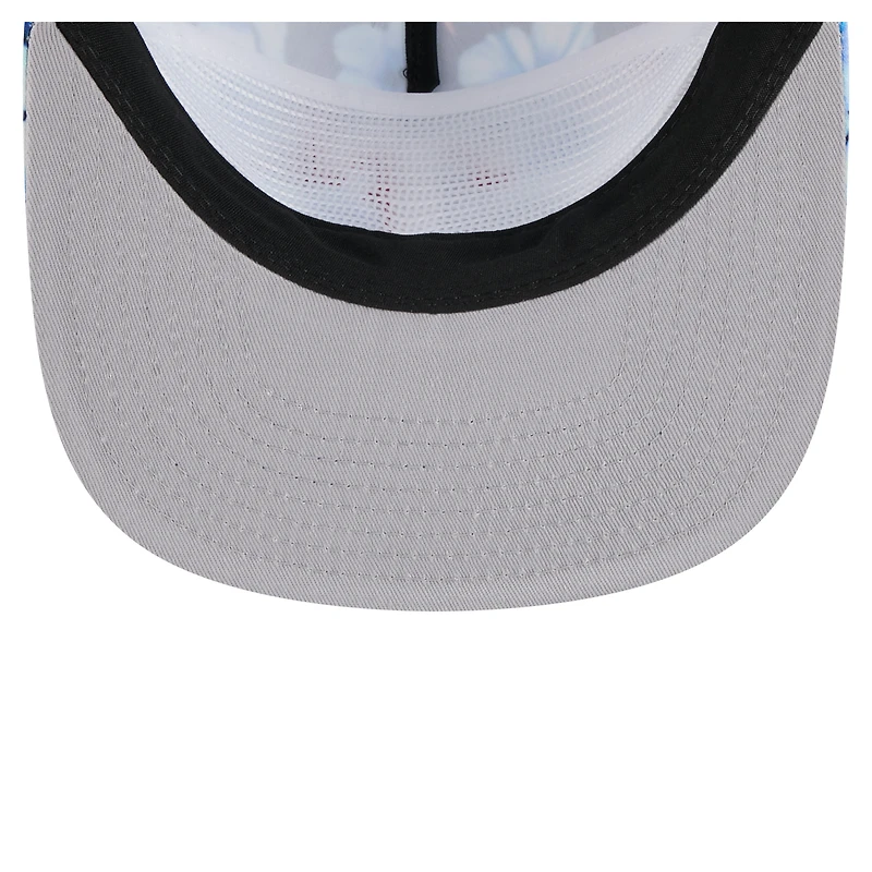 Casquette snapback style golfeur New Era Royal Texas Rangers pour homme