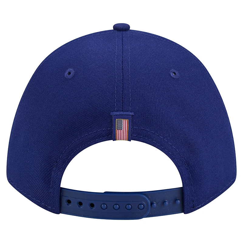 Casquette ajustable New Era Royal Texas Rangers 9FORTY M-Crown A-Frame pour homme