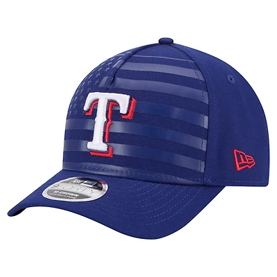 Casquette ajustable New Era Royal Texas Rangers 9FORTY M-Crown A-Frame pour homme