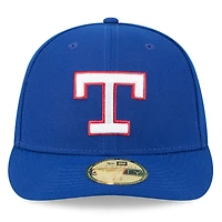 Casquette ajustée à profil bas New Era Royal Texas Rangers 59FIFTY pour homme