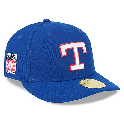 Casquette ajustée à profil bas New Era Royal Texas Rangers 59FIFTY pour homme