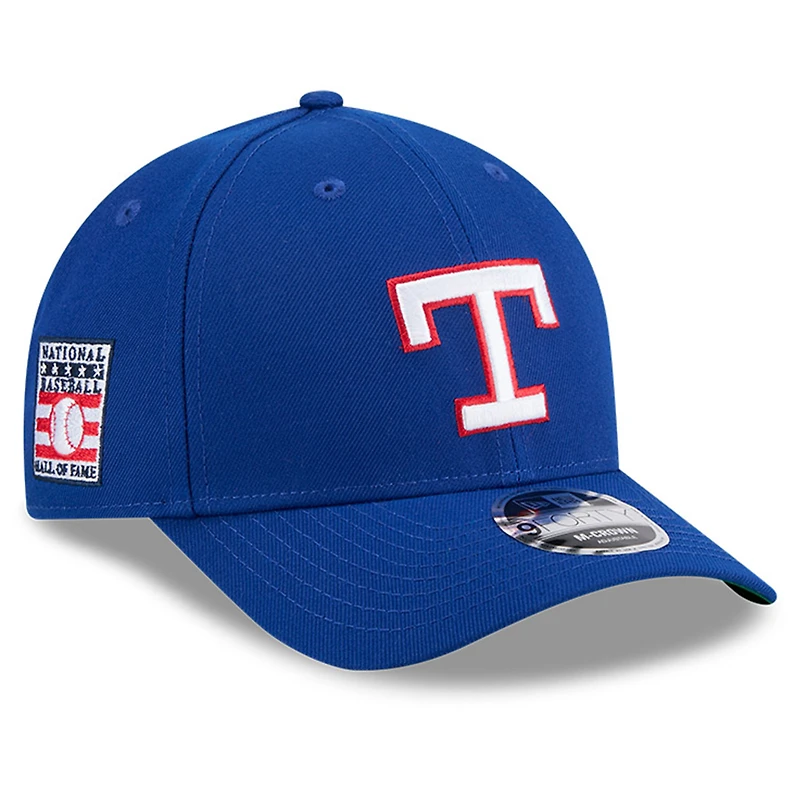 Casquette ajustable New Era Royal Texas Rangers Baseball Hall of Fame 9FORTY M-Crown pour homme