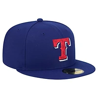Casquette ajustée 59FIFTY à carreaux pour homme New Era Royal Texas Rangers