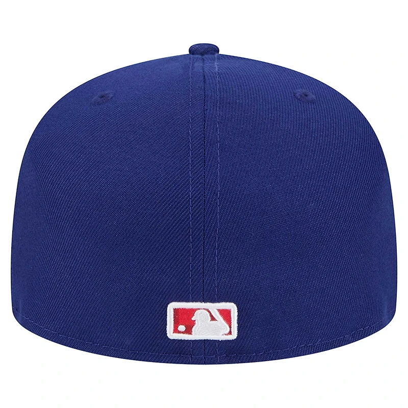 Casquette ajustée 59FIFTY à carreaux pour homme New Era Royal Texas Rangers