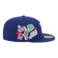 Casquette ajustée New Era 59FIFTY pour homme, modèle Royal Texas Rangers City Patch