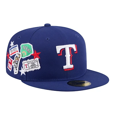 Men's New Era  Royal Texas Rangers City Patch 59FIFTY Fitted Hat