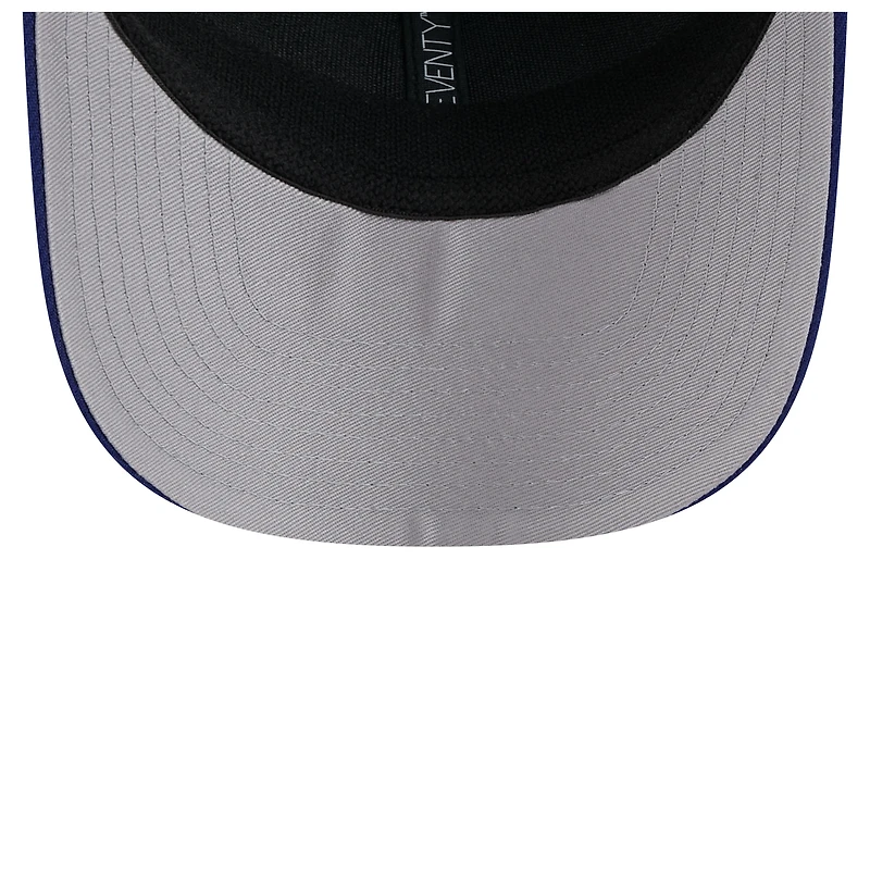 Casquette extensible à bouton-pression New Era Royal Texas Rangers 9SEVENTY pour homme