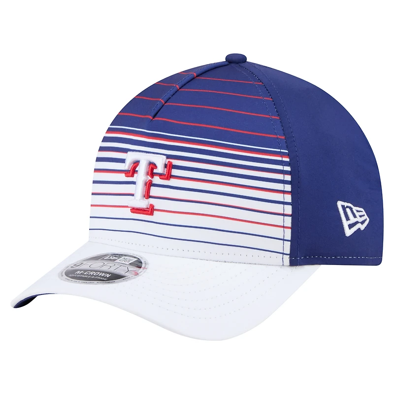 Casquette ajustable New Era Royal Texas Rangers Gradient 9FORTY M-Crown pour homme