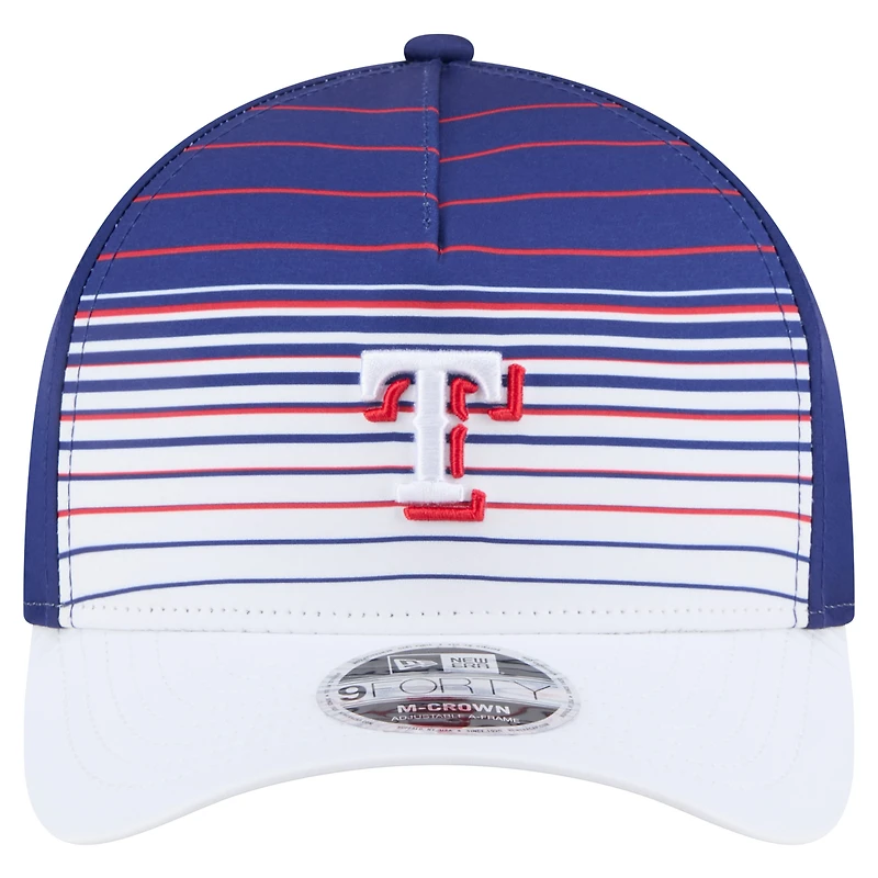 Casquette ajustable New Era Royal Texas Rangers Gradient 9FORTY M-Crown pour homme