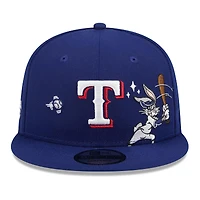 Men's New Era Royal Texas Rangers Looney Tunes Bugs Bunny 9FIFTY Snapback Hat