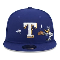 Casquette snapback New Era Royal Texas Rangers Looney Tunes Daffy Duck 9FIFTY pour homme