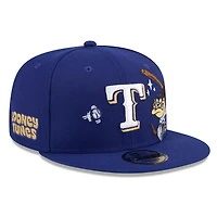 Men's New Era Royal Texas Rangers Looney Tunes Tasmanian Devil 9FIFTY Snapback Hat