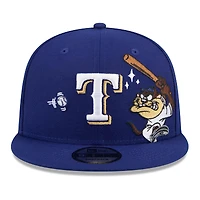 Men's New Era Royal Texas Rangers Looney Tunes Tasmanian Devil 9FIFTY Snapback Hat