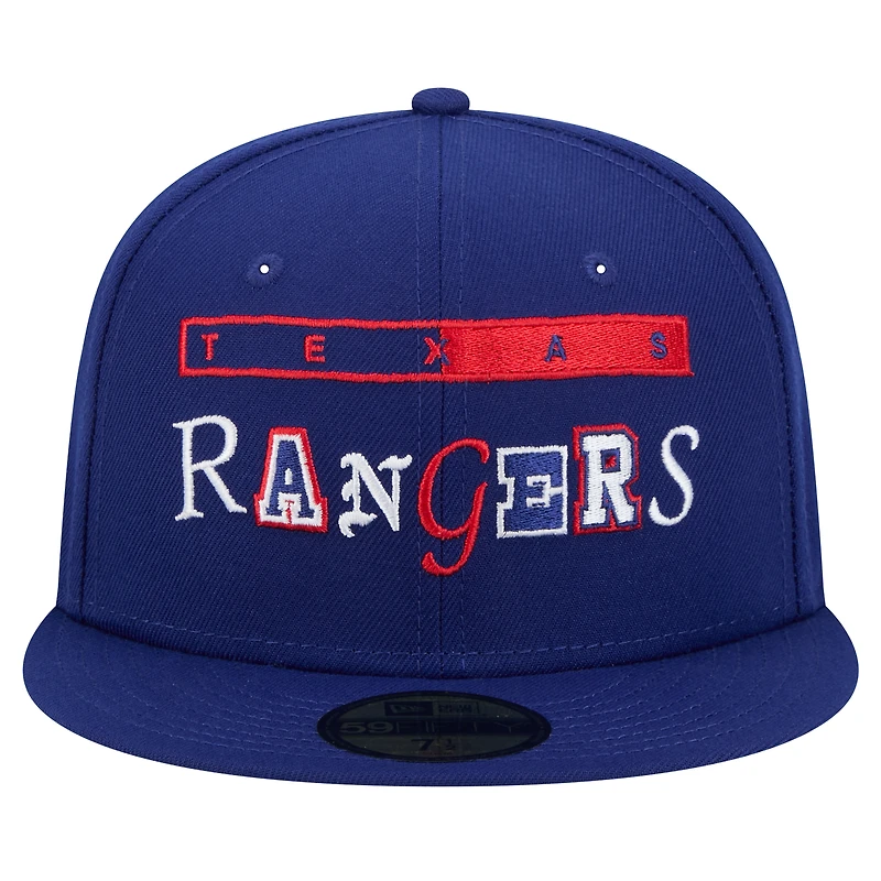 Casquette ajustée New Era Royal Texas Rangers Ransom 59FIFTY pour homme