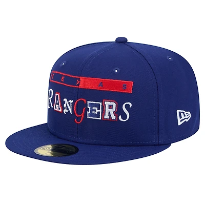 Casquette ajustée New Era Royal Texas Rangers Ransom 59FIFTY pour homme